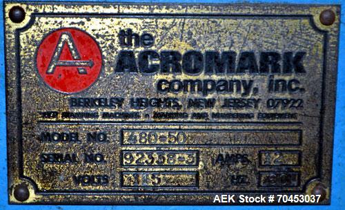 Used Acromark 480-50 Hot Stamp Printer. SELLING PRICE AS IS, WHERE IS, SANFORD, NC.