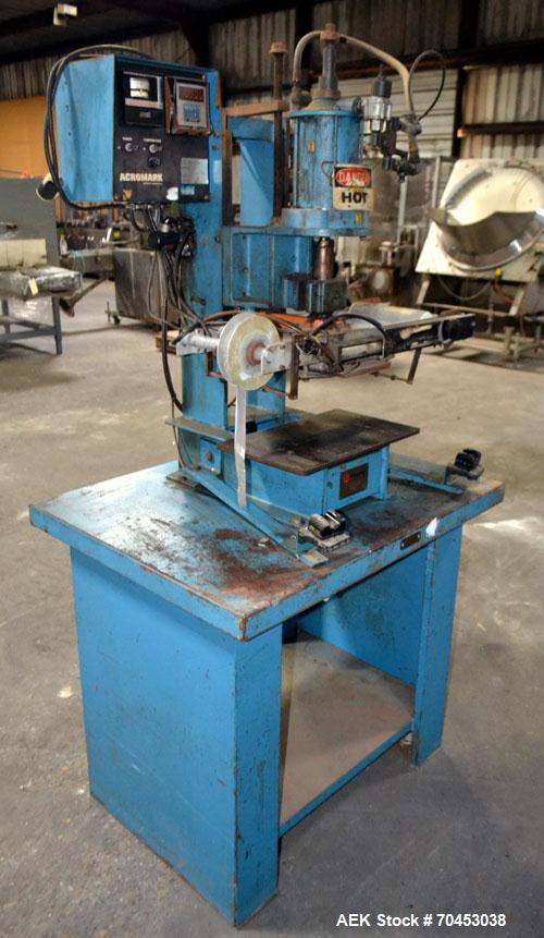 Used Acromark 480-50 Hot Stamp Printer. SELLING PRICE AS IS, WHERE IS, SANFORD, NC.