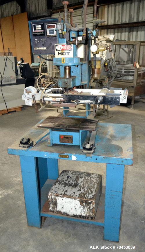 Used Acromark 480-50 hot stamp printer. SELLING PRICE, AS IS, WHERE IS, SANFORD, NC.