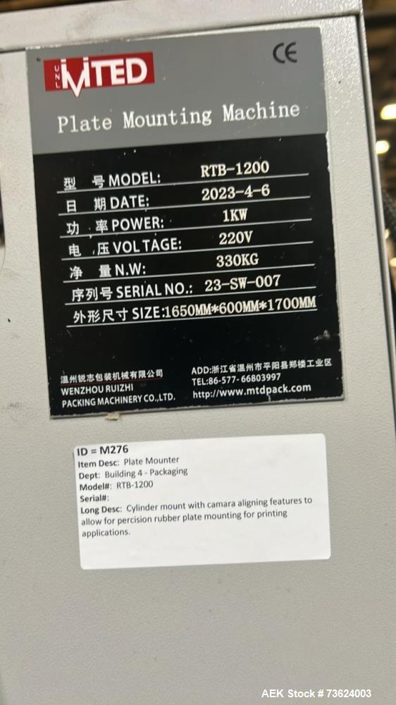 Used Wenzhou RTB-1200 Automatic Plate Mounting Machine – Precision Flexo Plate Mounting System (2023)