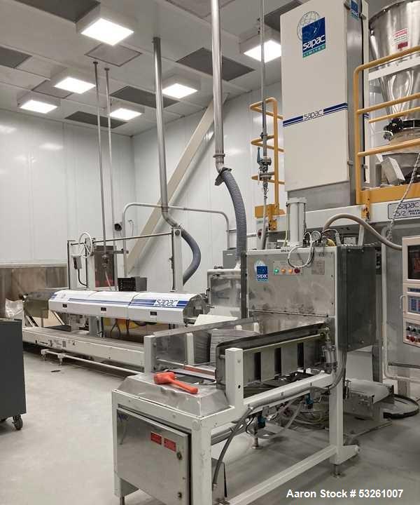 Used Sapac 25/2 Automatic Open Mouth Bag Filling and Sealing System