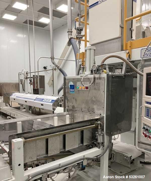 Used Sapac 25/2 Automatic Open Mouth Bag Filling and Sealing System