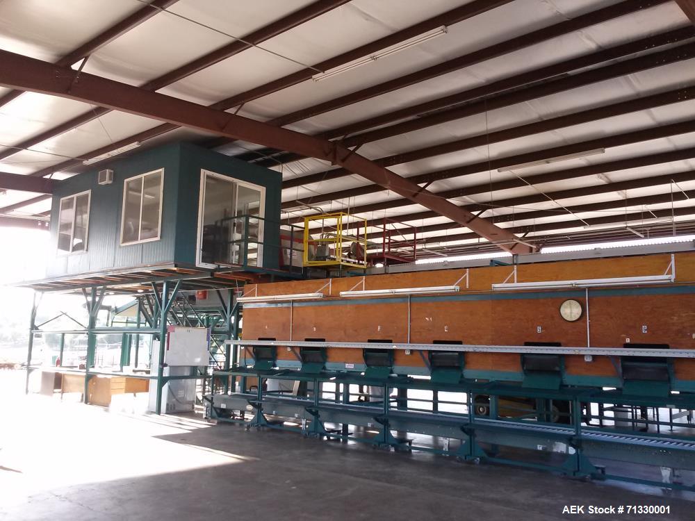 Used Complete Citrus Packing Line. Aweta- Autoline Sizer/Color Sorter. All other components manufactured by MAF Industries. Includes: Bin unstacker, bin stacker, heavy duty bin dump. (3) roller grade...