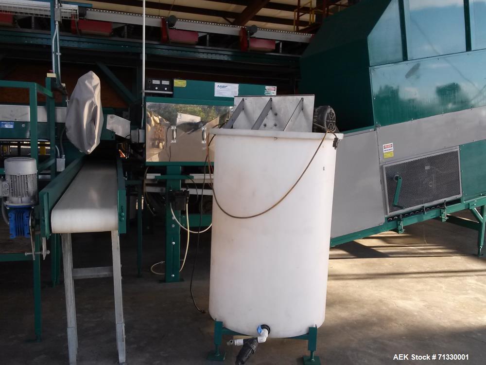 Used Complete Citrus Packing Line. Aweta- Autoline Sizer/Color Sorter. All other components manufactured by MAF Industries. Includes: Bin unstacker, bin stacker, heavy duty bin dump. (3) roller grade...