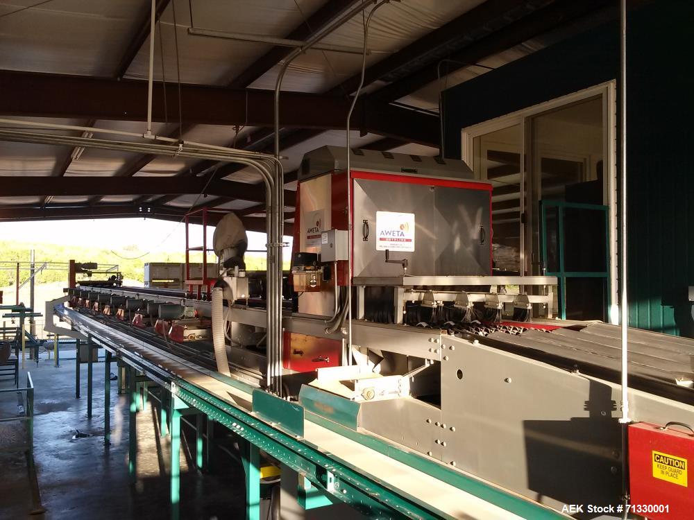 Used Complete Citrus Packing Line. Aweta- Autoline Sizer/Color Sorter. All other components manufactured by MAF Industries. Includes: Bin unstacker, bin stacker, heavy duty bin dump. (3) roller grade...
