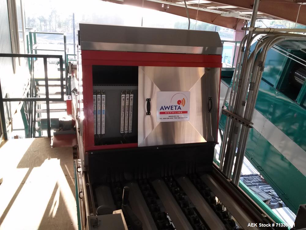 Used Complete Citrus Packing Line. Aweta- Autoline Sizer/Color Sorter. All other components manufactured by MAF Industries. Includes: Bin unstacker, bin stacker, heavy duty bin dump. (3) roller grade...