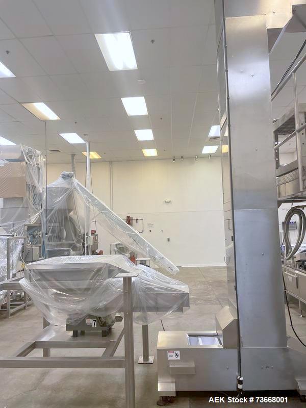 Used Precision PMD Tub and Tray Packing Line with Scale and Labeler