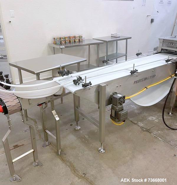 Used Precision PMD Tub and Tray Packing Line with Scale and Labeler