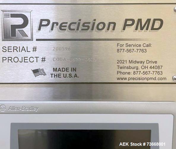 Used Precision PMD Tub and Tray Packing Line with Scale and Labeler