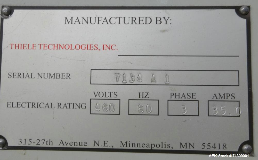 Used Thiele Model 7134A Automatic Bulk Hanger with Thiele 6161 Scale Filler