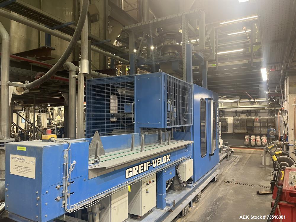 Greif Velox Model Velofill – Open Bag Mounting, Filling & Seal Machine (Used, 2017)