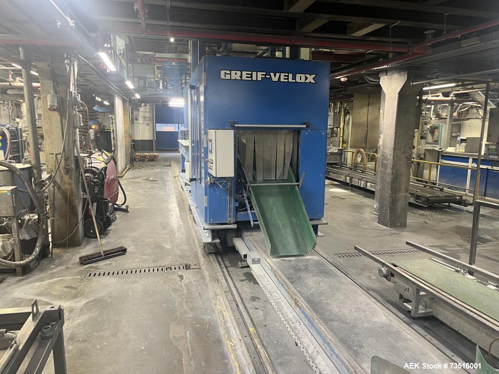 Greif Velox Model Velofill – Open Bag Mounting, Filling & Seal Machine (Used, 2017)