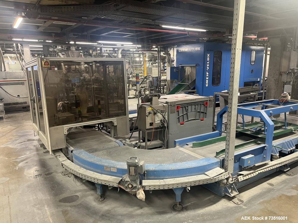Greif Velox Model Velofill – Open Bag Mounting, Filling & Seal Machine (Used, 2017)