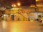Used Complete bagging line consisting of the following equipment:  Windmoller & Holscher sack and filling machine, Daimant type 7330, capacity 1200 bags per hour @ 20 or 25 kg; Parsons sacking scale,...