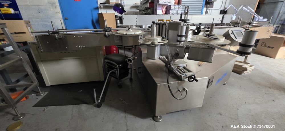 Used Capmatic Bottling Line for Nail Polish – Capper, Filler, Labeler, SS, Allen Bradley Controls