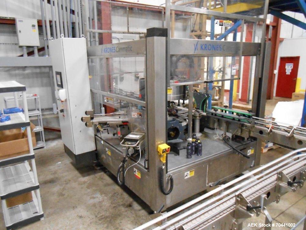 Used Hot Fill Beverage Line capable of up to 600 bottles per minute, comprised of the following equipment: Sentry model 5022 depalletizer; Alliance lowerator; Filler Specialties monobloc 54 head fill...