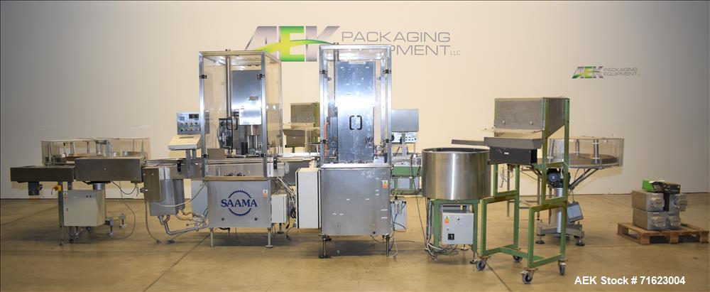 Used Watson Marlow Flexicon Liquid Filling Line For 30ml Glass Bottles
