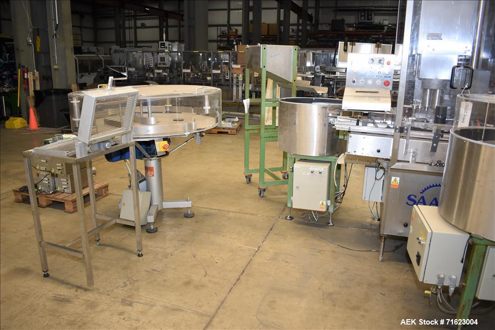 Used- Watson Marlow Flexicon Liquid Filling Line For 30ml Glass Bottles