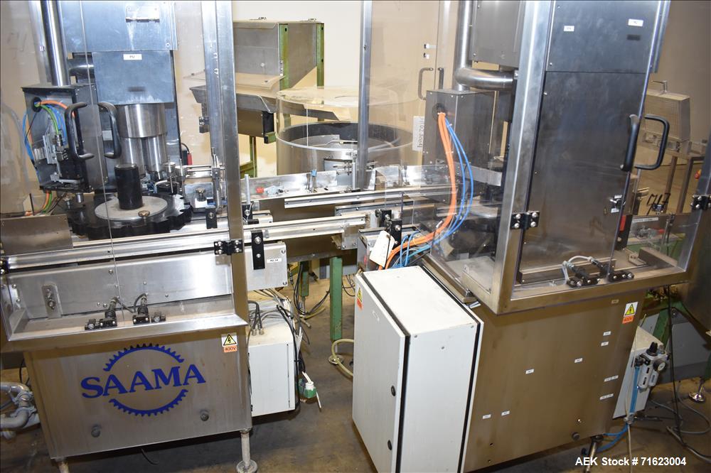 Used Watson Marlow Flexicon Liquid Filling Line For 30ml Glass Bottles