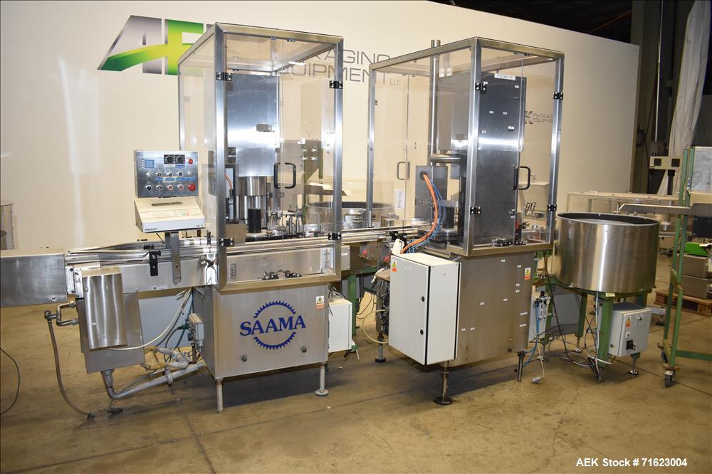Used Watson Marlow Flexicon Liquid Filling Line For 30ml Glass Bottles
