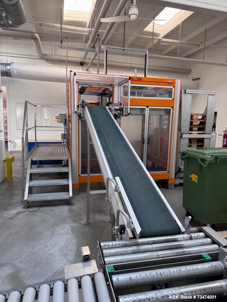 Used Primodan/MSA/Markem HDPE Bottle Filling Line – 1100 BPH, 2L Bottles, Complete with Filler, Capper, Labeler, Palletizer