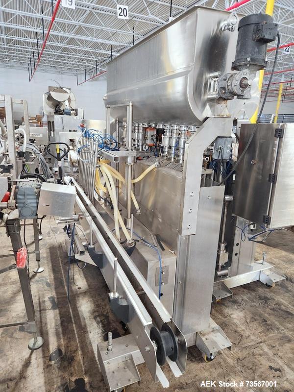 Used Acasi Tru-PI-12-V Inline Piston Filling Line – Complete Sauce Packaging System