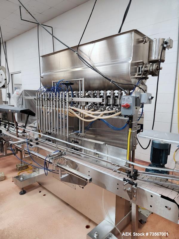 Used Acasi Tru-PI-12-V Inline Piston Filling Line – Complete Sauce Packaging System