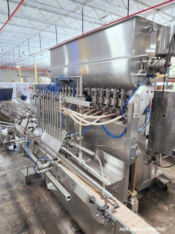 Used Acasi Tru-PI-12-V Inline Piston Filling Line – Complete Sauce Packaging System