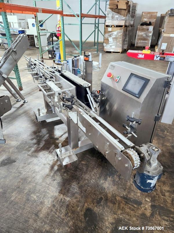 Used Acasi Tru-PI-12-V Inline Piston Filling Line – Complete Sauce Packaging System