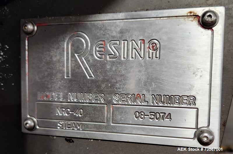 Used Acasi Model Tru-PI-12-V Automatic Inline Piston Filling Line Last Running Sauces. Consists of (2) Acasi Model Tru-12-VS Fillers, Resina Model NRC 40 inline quill capper, Acasi Trucap8-Vib capper...