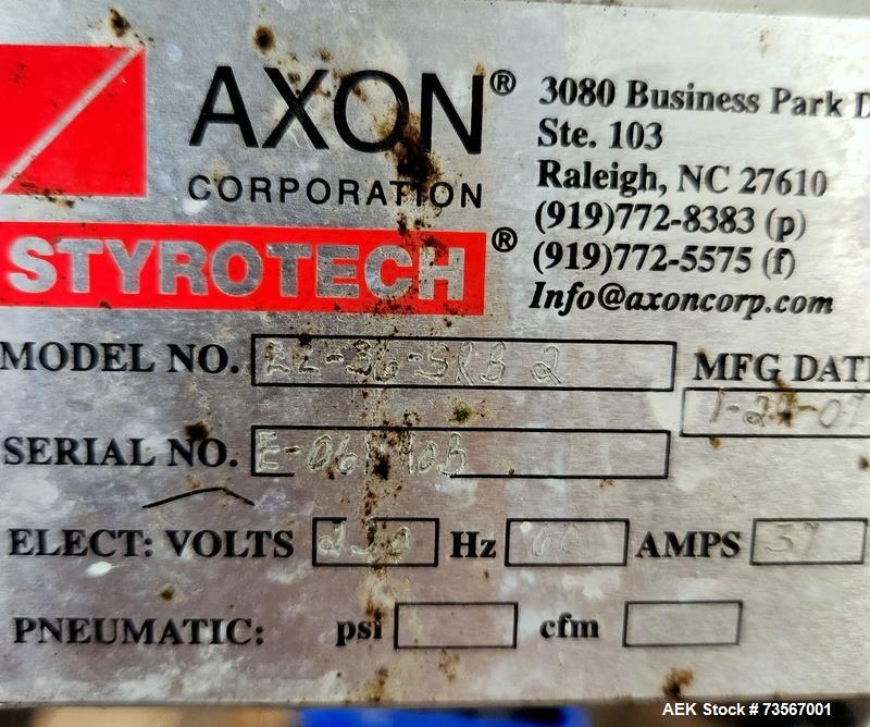 Used Acasi Model Tru-PI-12-V Automatic Inline Piston Filling Line Last Running Sauces. Consists of (2) Acasi Model Tru-12-VS Fillers, Resina Model NRC 40 inline quill capper, Acasi Trucap8-Vib capper...