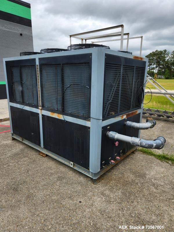 Used Acasi Model Tru-PI-12-V Automatic Inline Piston Filling Line Last Running Sauces. Consists of (2) Acasi Model Tru-12-VS Fillers, Resina Model NRC 40 inline quill capper, Acasi Trucap8-Vib capper...