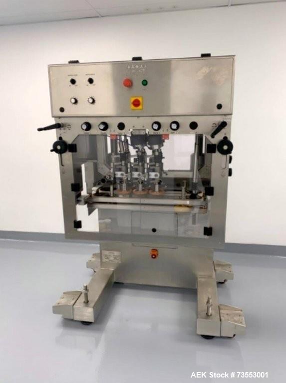 Used Acasi Automatic Filling Line – 8-Piston Filler, Capper, Labeler, Rinser, and Accumulation Table