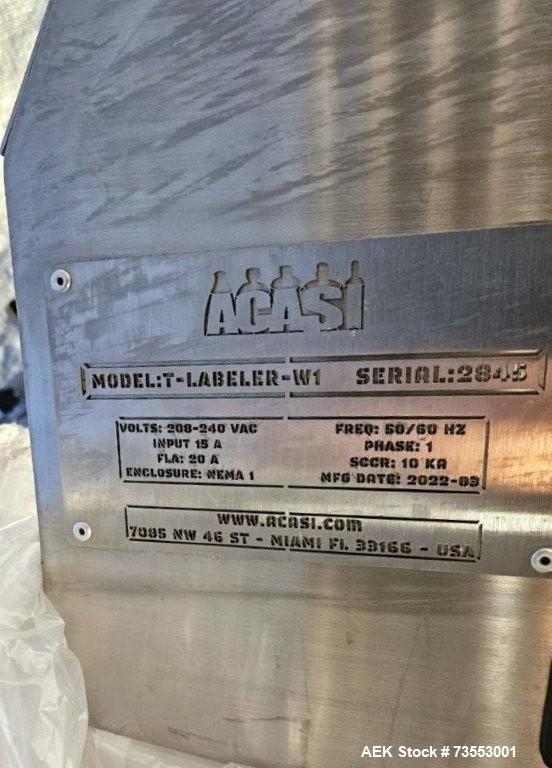 Used Acasi Automatic Filling Line – 8-Piston Filler, Capper, Labeler, Rinser, and Accumulation Table