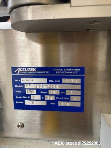 Used- Accutek Model APOF-12 Liquid Filling Line