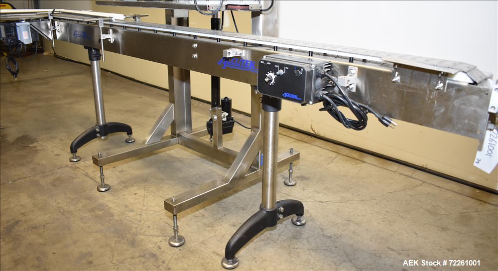 Used Accutek 6 Automatic Vacuum Liquid Filling Line for Glass Containers.