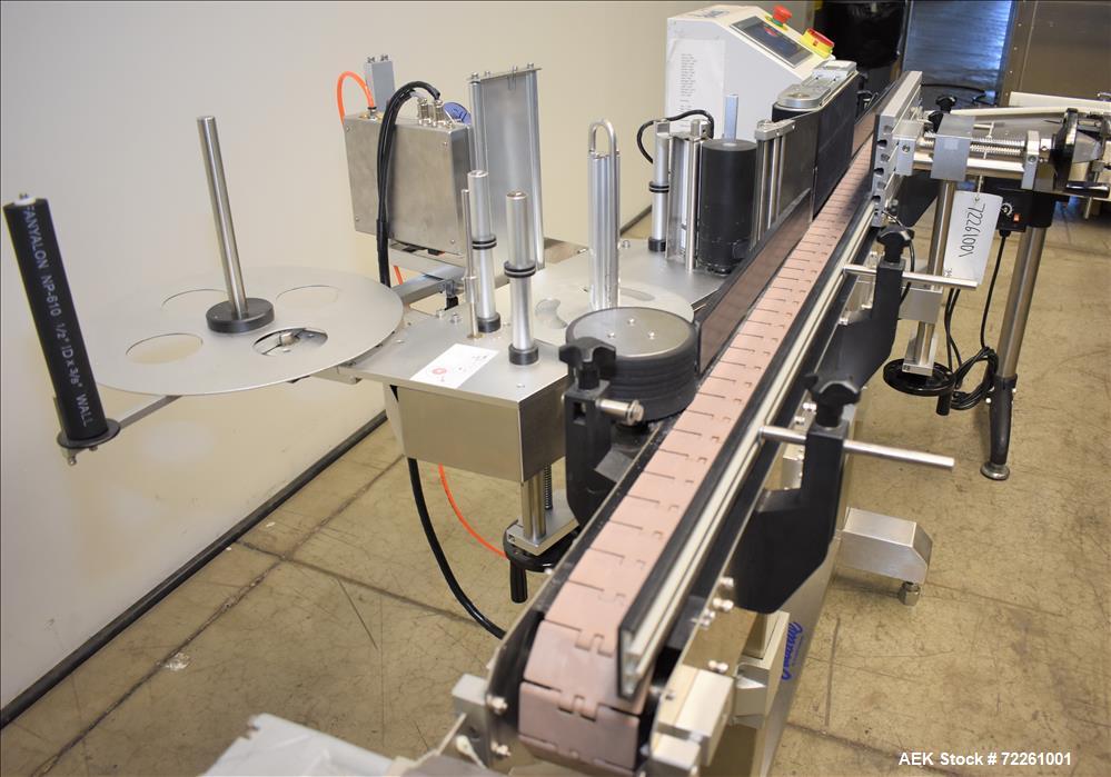 Used Accutek 6 Automatic Vacuum Liquid Filling Line for Glass Containers.