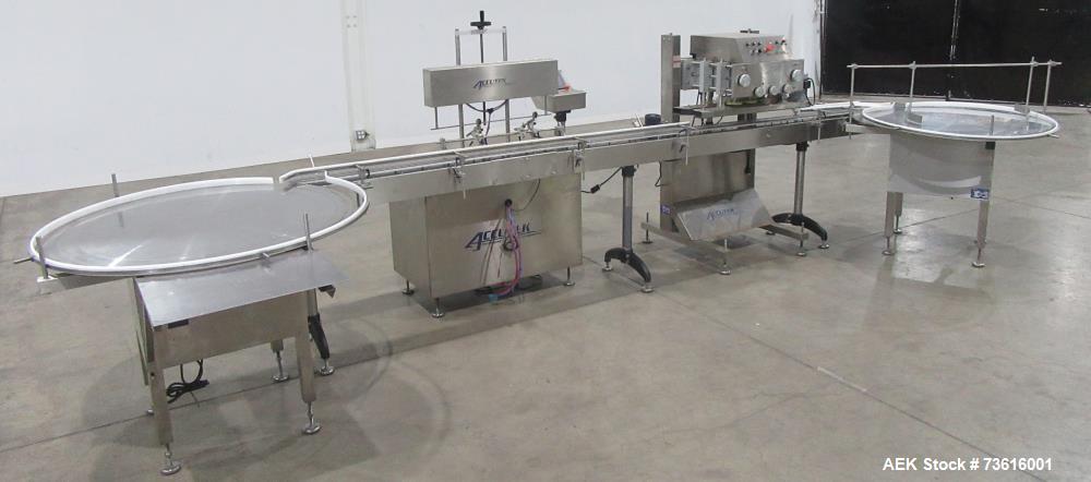 Complete Accutek Filling Line with Rotary Tables & Conveyor System