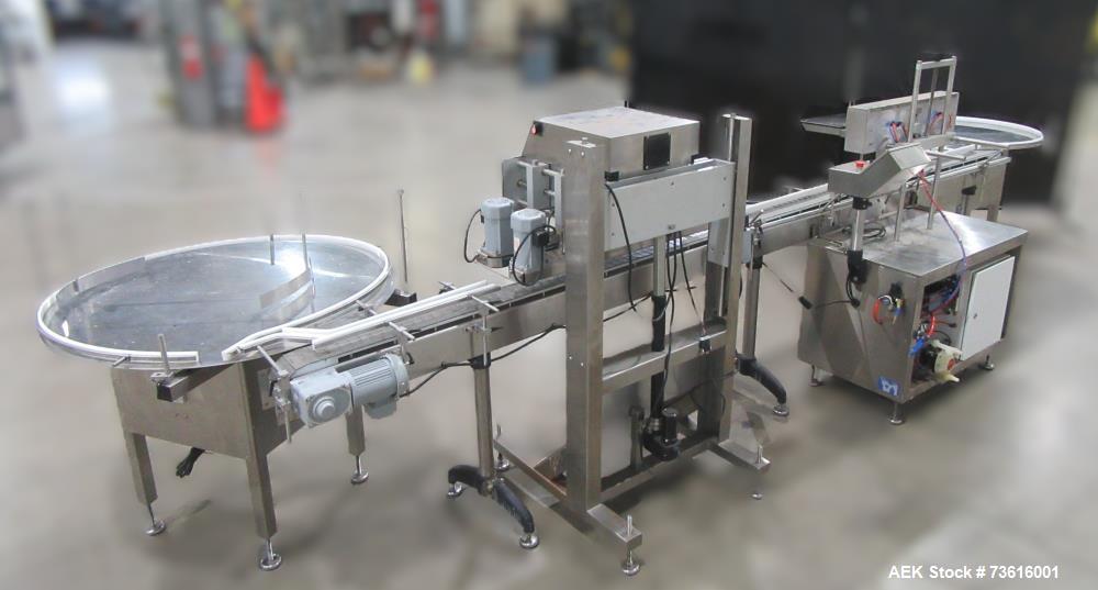 Complete Accutek Filling Line with Rotary Tables & Conveyor System
