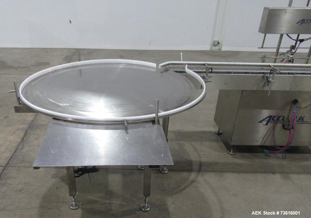 Complete Accutek Filling Line with Rotary Tables & Conveyor System