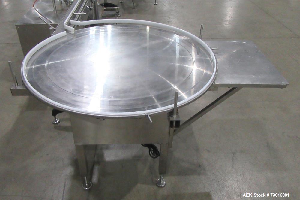 Complete Accutek Filling Line with Rotary Tables & Conveyor System