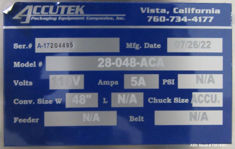 Complete Accutek Filling Line with Rotary Tables & Conveyor System
