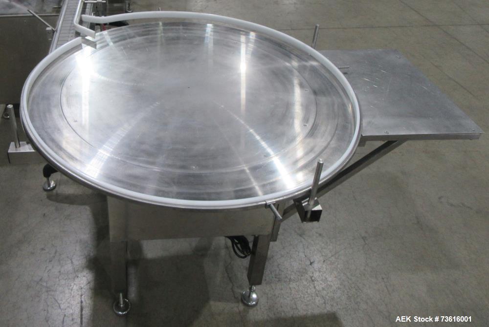 Complete Accutek Filling Line with Rotary Tables & Conveyor System