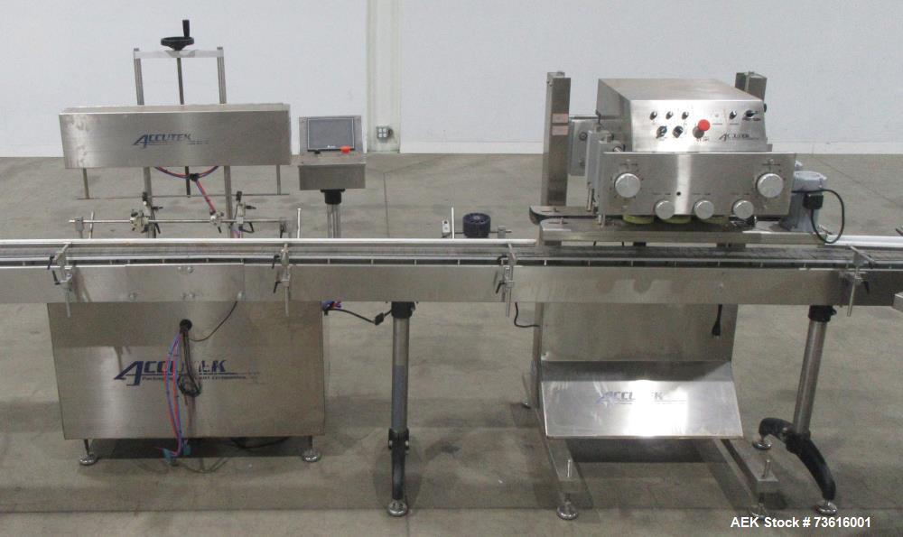 Complete Accutek Filling Line with Rotary Tables & Conveyor System