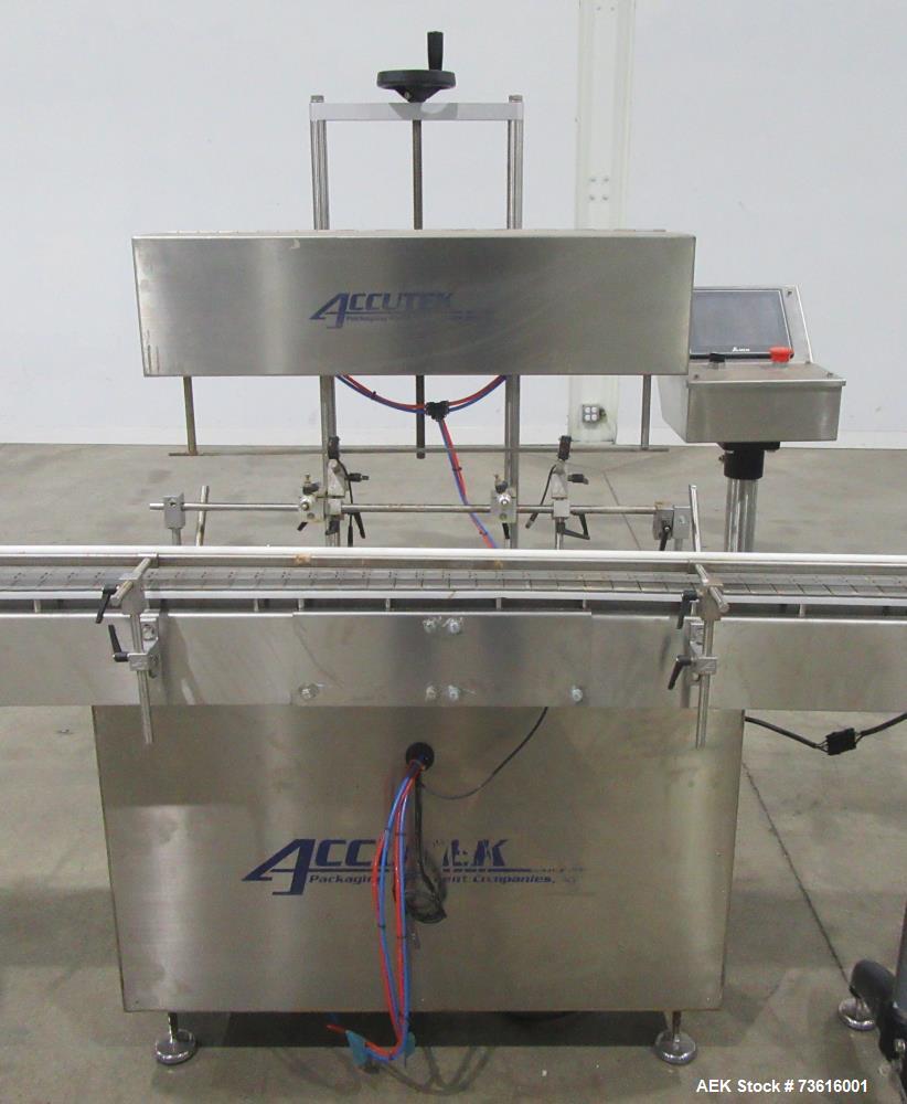 Complete Accutek Filling Line with Rotary Tables & Conveyor System