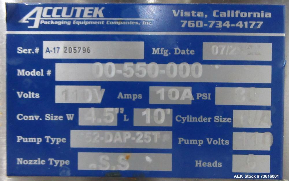 Complete Accutek Filling Line with Rotary Tables & Conveyor System