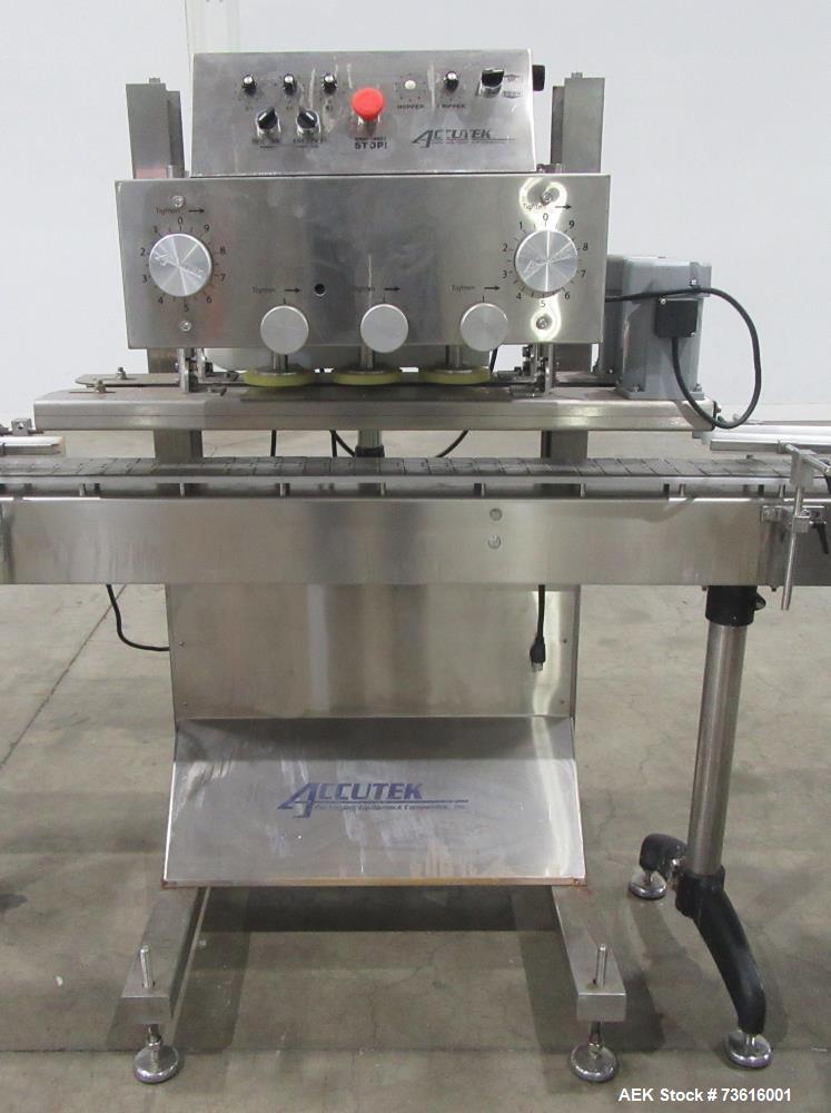 Complete Accutek Filling Line with Rotary Tables & Conveyor System