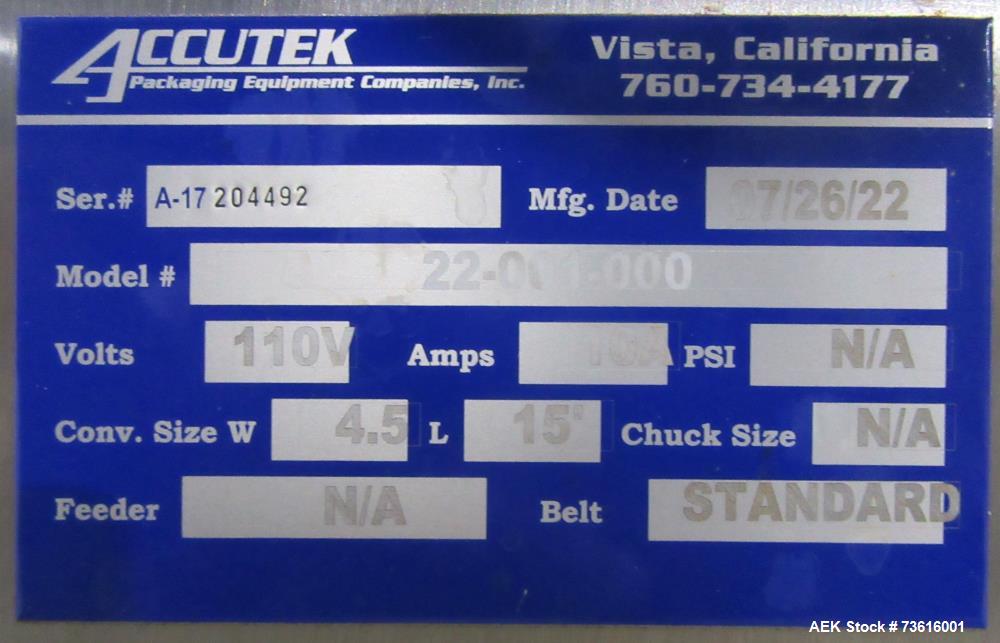 Complete Accutek Filling Line with Rotary Tables & Conveyor System