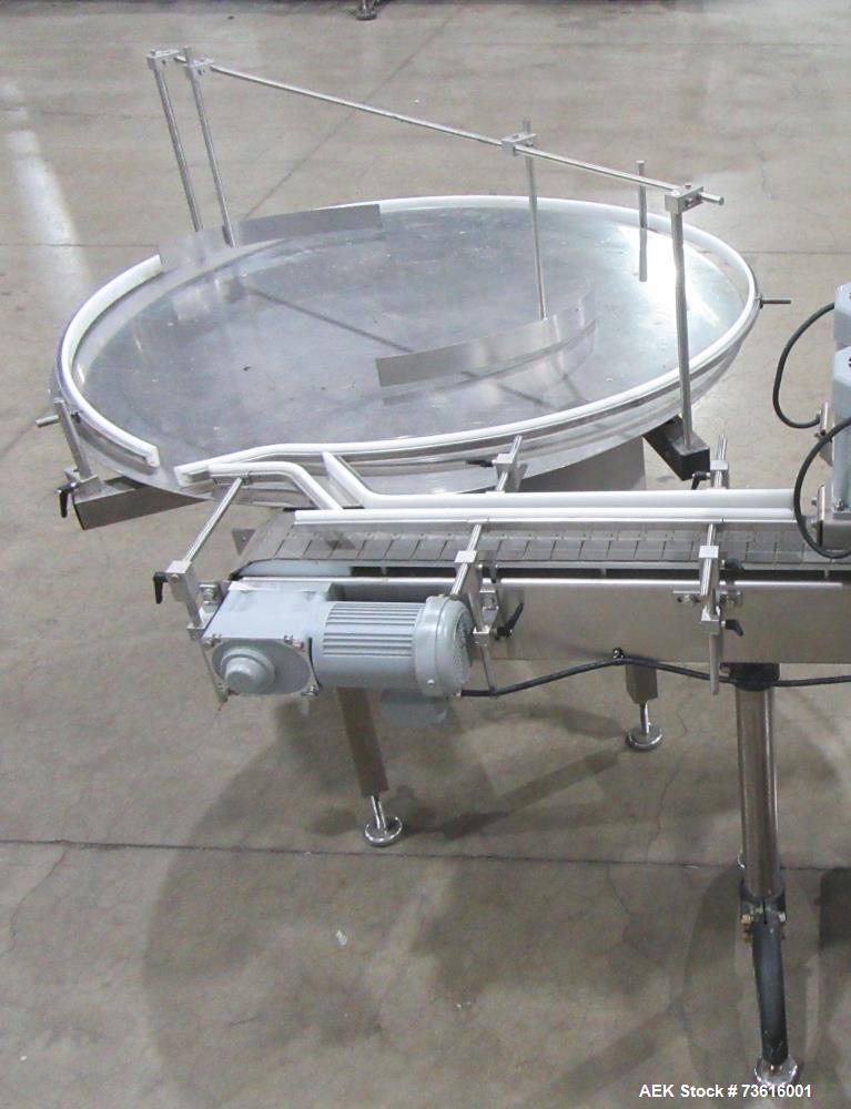 Complete Accutek Filling Line with Rotary Tables & Conveyor System