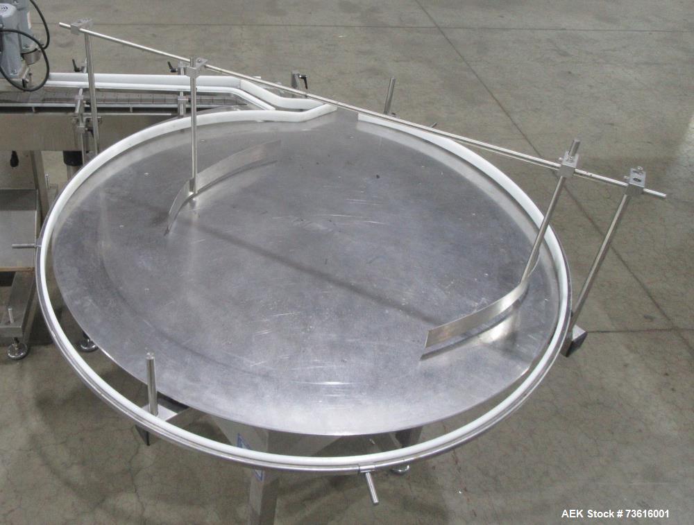 Complete Accutek Filling Line with Rotary Tables & Conveyor System